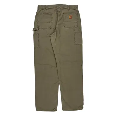 Carhartt Double Knee Carpenter Trousers - 36W 34L Khaki Cotton | Size: 36″ waist