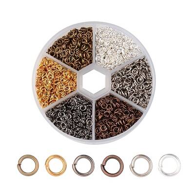 1 Box 6 Color Iron Jump Rings