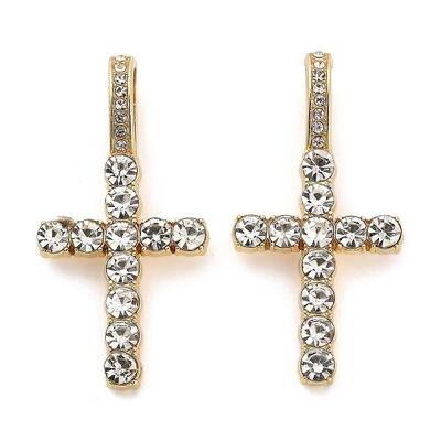 Rack Plating Alloy Pendants with Rhinestone