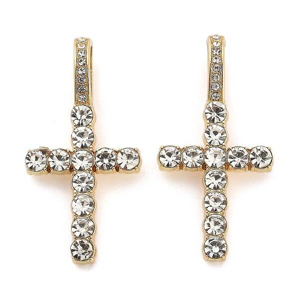 Rack Plating Alloy Pendants with Rhinestone