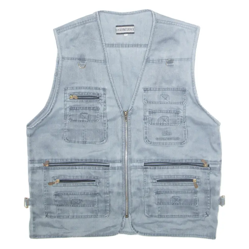 EASTERN COLLEGE Mens Gilet Blue 2XL