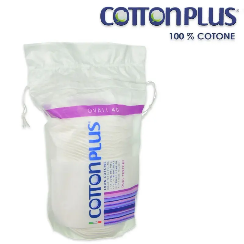 Cotton Plus 40 Oval Pads In 100% Hydrophilic Cotton