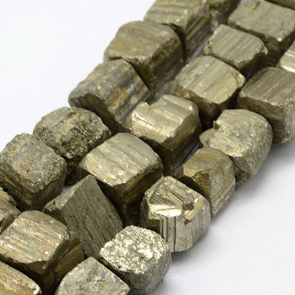 Natural Pyrite Beads Strands