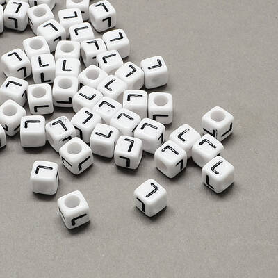 Large Hole Acrylic Letter European Beads