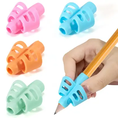 Pencil Grip (5Â Counts), Silicone Pencil Grip without Pencil, Writing Aid Tool, Writing Stationery Supplies for Students