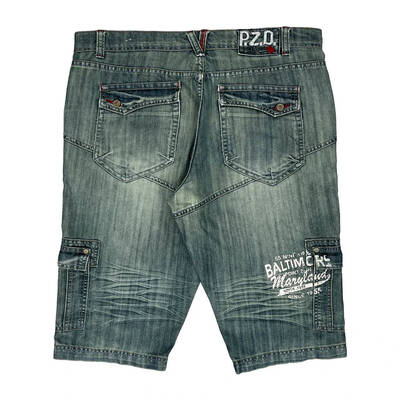 Hip Hop Point Zero Cargo Cargo Shorts - 40? Waist Dark Wash Denim