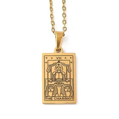 Tarot Theme 304 Stainless Steel Pendant Nacklaces For Women