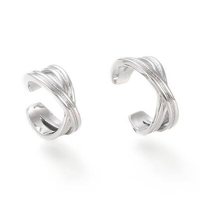 Brass Cuff Earrings