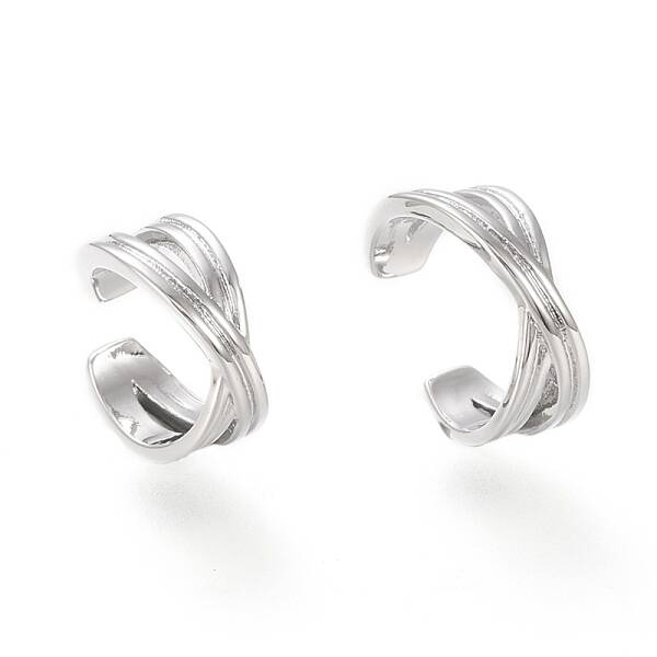 Brass Cuff Earrings
