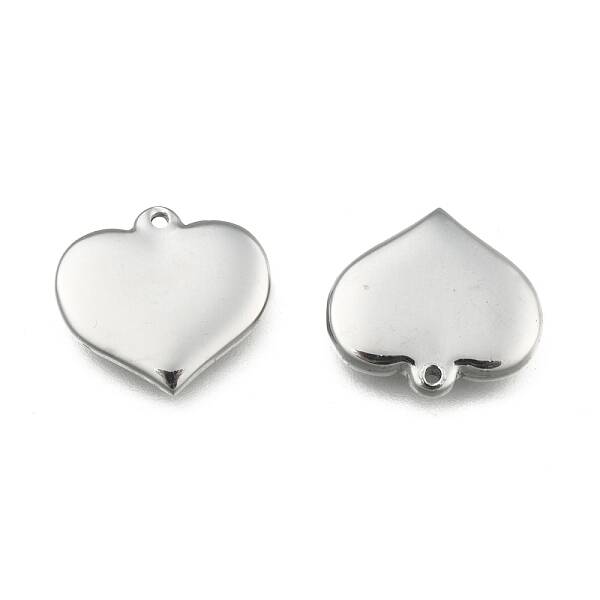 Tarnish Resistant 304 Stainless Steel Stamping Blank Tag Heart Pendants