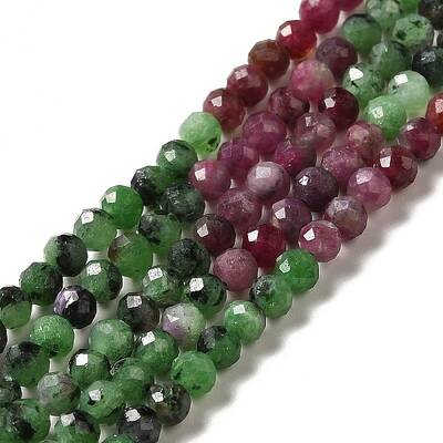 Natural Ruby in Zoisite Beads Strands