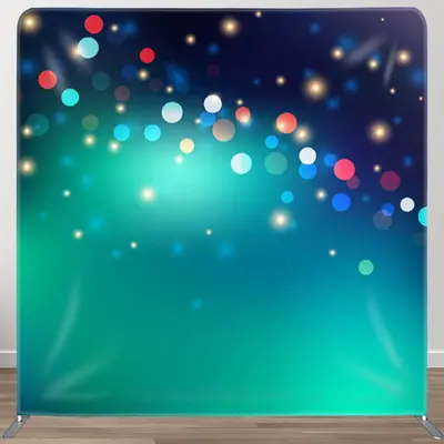 Aperturee Blue Green Gradient Neon Bokeh Backdrop For Party - Aperturee