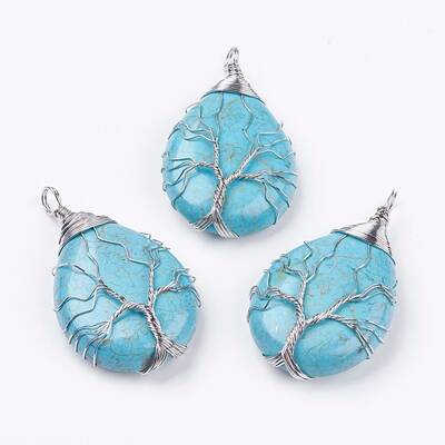 Synthetic Turquoise Big Pendants
