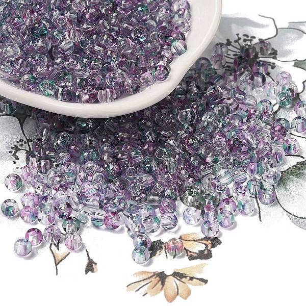 Transparent Colours Glass Round Beads