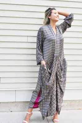 Eccentric Caftan - Wholesale - Upcycled ***Available to pre-order spring 2023*** | Size: O/S (6) | Color: Assorted