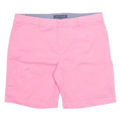 TOMMY HILFIGER Womens Chino Shorts Pink UK 14 W36