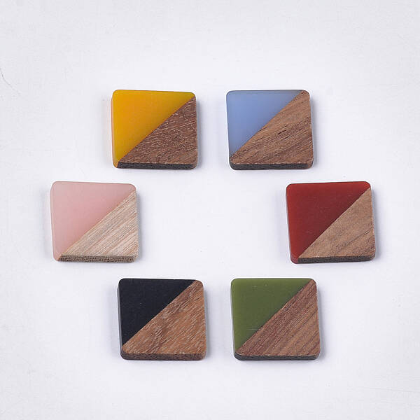 Resin & Walnut Wood Cabochons
