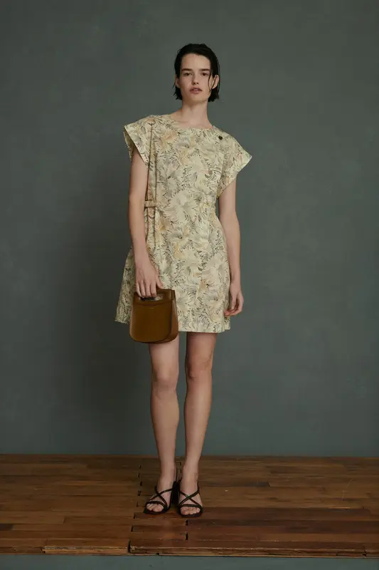 Dress Alba 1438 Beige-Gris | Color: BEIGE GRIS | Size: FR-38