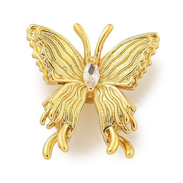Brass Cubic Zirconia Beads