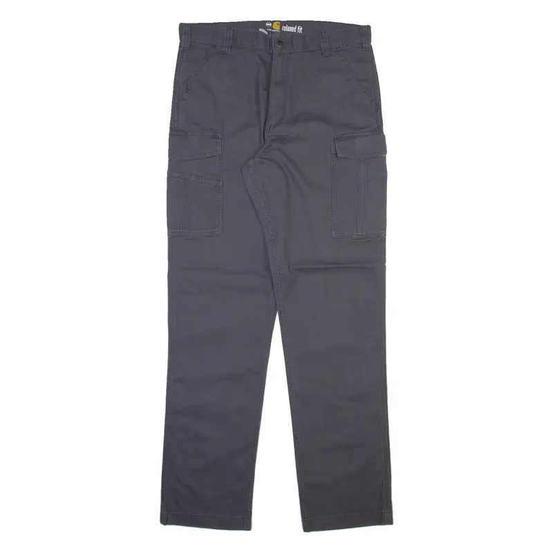 CARHARTT Cargo Mens Trousers Grey Relaxed Straight W36 L36