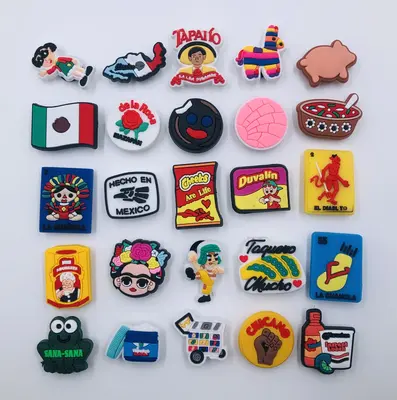 25pc Mexican Hispanic Shoe Charms Accessories Fits Shoes Wristband Accessories Footwear