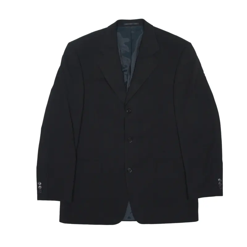 JOOP Blazer Jacket Black Wool Pinstripe Mens L
