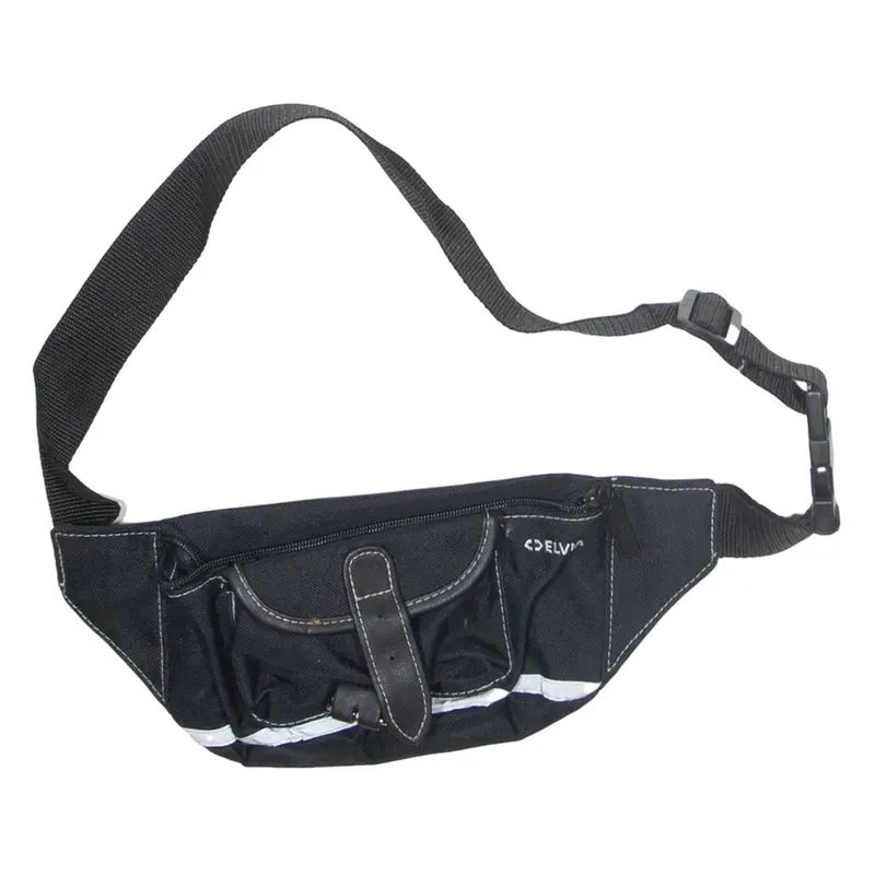 ELVIA Mens Bum Bag Black 90s