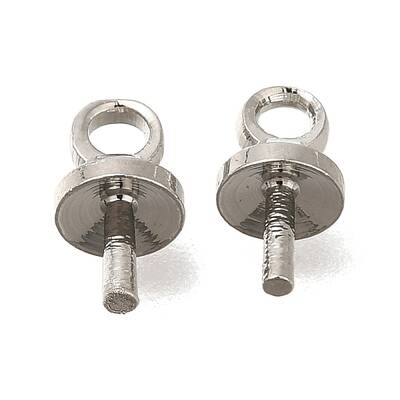 Brass Cup Pearl Peg Bails Pin Pendants