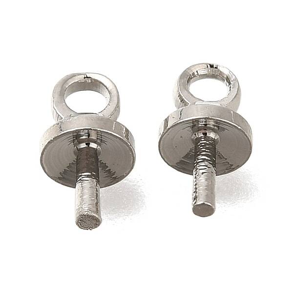 Brass Cup Pearl Peg Bails Pin Pendants