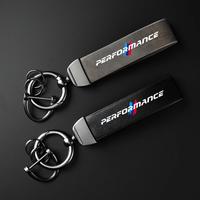 Car Keychain, Car Keychain for BMW M Performance, PU Leather Keychain, Simple Design Keychain for Car, Car Interior Accessori...