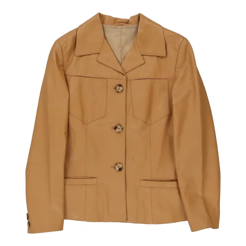 Unbranded Leather Jacket - Medium Brown Leather