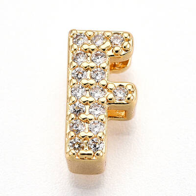 Brass Micro Pave Cubic Zirconia Charms