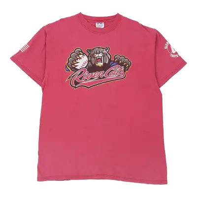 Sacramento River Cats Majestic T-Shirt - XL Red Cotton