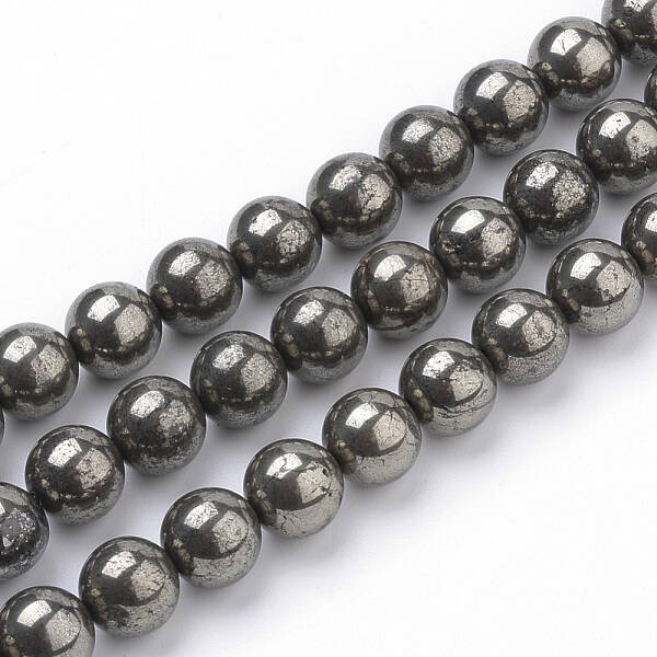 Natural Pyrite Beads Strands