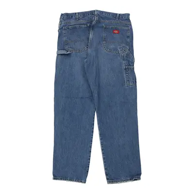 Dickies Carpenter Trousers - 38W 34L Blue Cotton