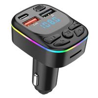 Wireless Car FM Transmitter Support TF Card U Disk, 1 Count Car MP3 Player, Dual USB & Type-C Charger, Vehicle, Car Accesso...