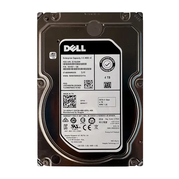 KRH17 Dell 4TB 6Gb/s SATA 7200 3.5-inch 64MB Hard Drive