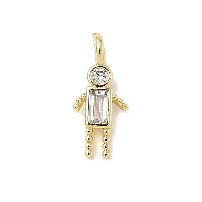 Brass Micro Pave Cubic Zirconia Pendants