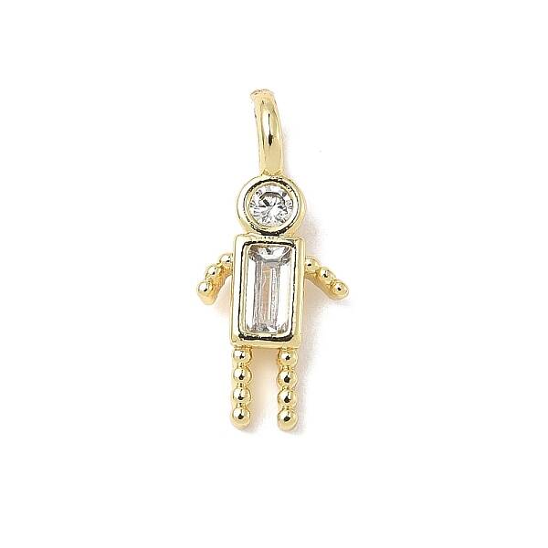 Brass Micro Pave Cubic Zirconia Pendants