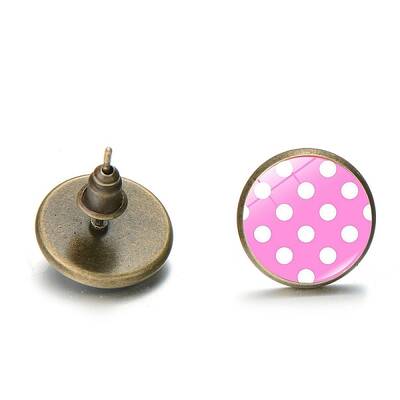 Alloy Stud Earrings with Ear Nuts