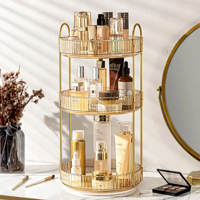 360 Rotating Makeup Organizer, High-Capacity Skincare Clear Storage, Perfume Organizers, Spinning Cosmetic Dresser Organizer,...