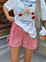 Women's Plaid Print Shorts, Casual Comfy Shorts for Summer, Fashion Women's Bottoms for Daily Wear, Womenswear