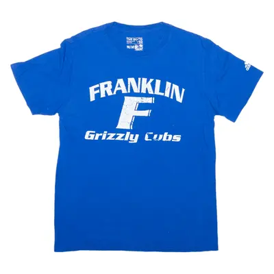ADIDAS Franklin Grizzly Cubs USA T-Shirt Blue Short Sleeve Mens M