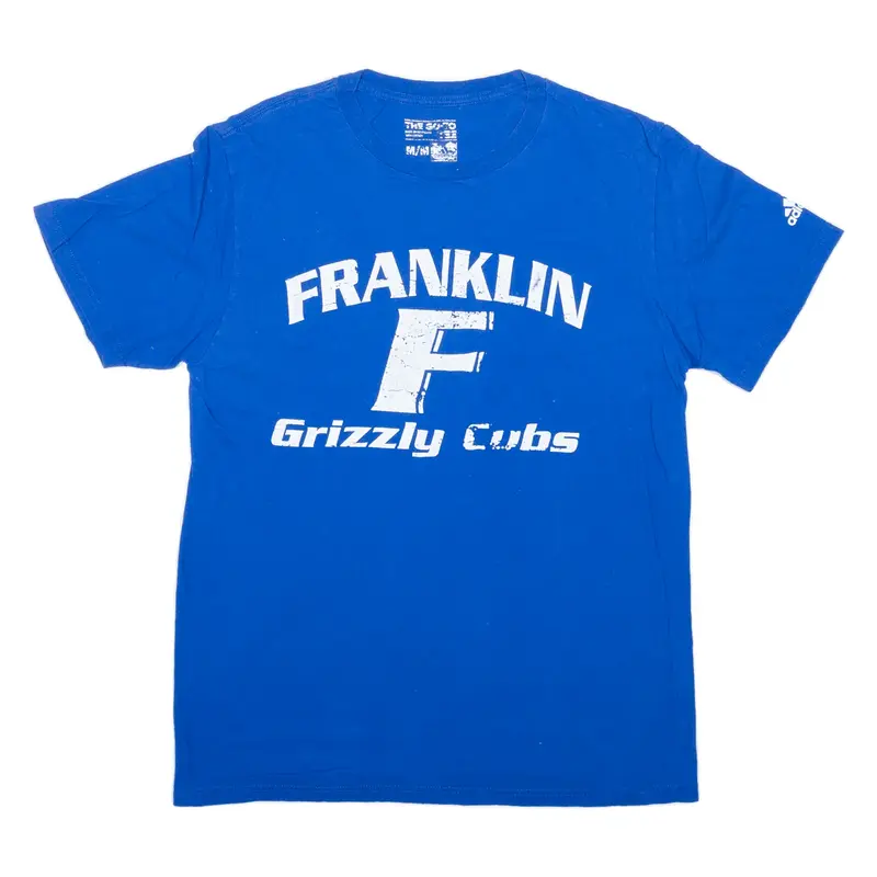 ADIDAS Franklin Grizzly Cubs USA T-Shirt Blue Short Sleeve Mens M
