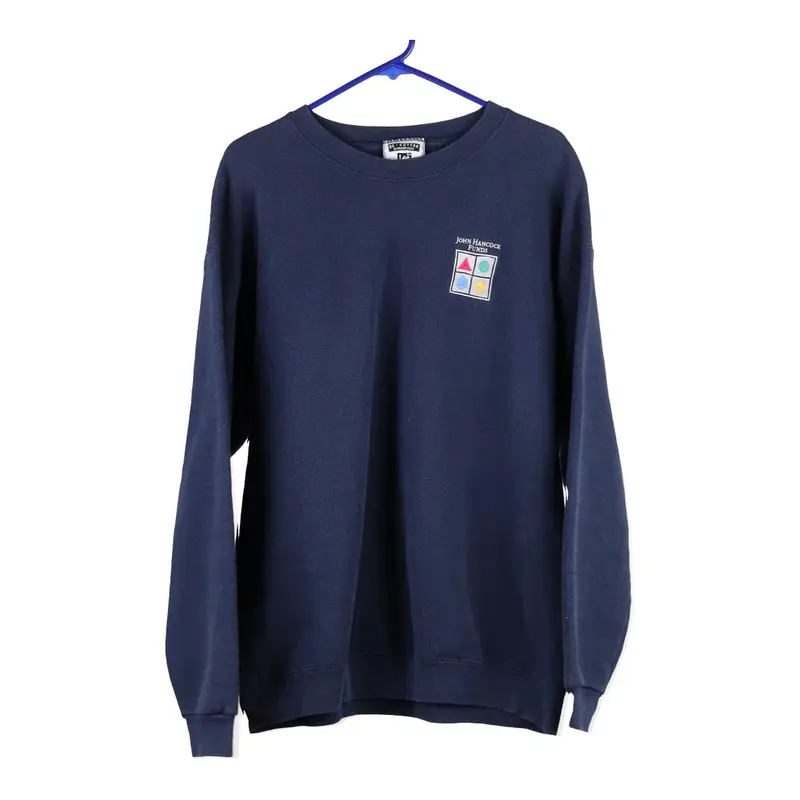 Lee Embroidered Sweatshirt - Large Blue Cotton