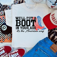 American Way Boots shirt, 4th Of July vintage western graphic tees, western outfits women, women's graphic tees, western 4th ...