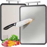 Stainless Steel Cutting Board for Kitchen, Non Toxic Large Chopping Board Double Sided Non-slip Scratch-resistant Mesh Design...