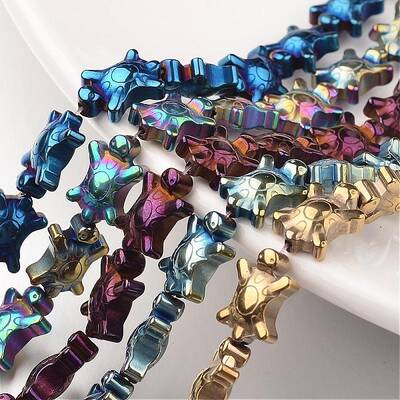 Electroplate Non-magnetic Synthetic Hematite Bead Strands