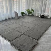 12pcs Set of Thick Bedroom Living Room Full Coverage Interlocking Carpet Tiles, Warm Room Bedside Rug, Washable Soft Non-Slip...