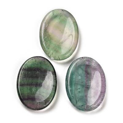 Natural Fluorite Oval Worry Stone